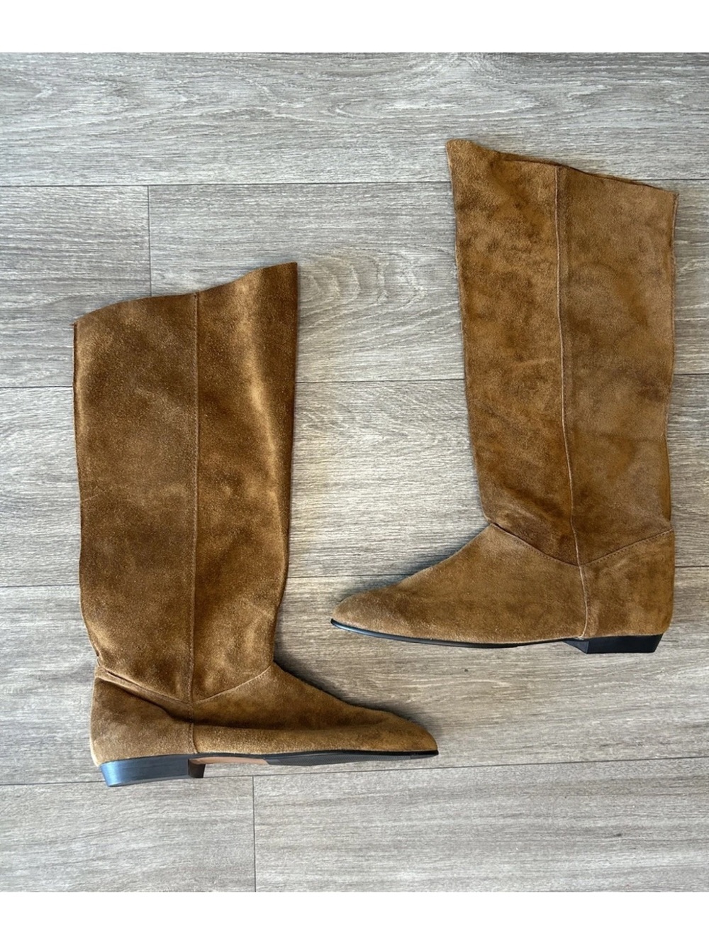 Vintage 1970’s Brown Suede Knee High Boots Boho Riding Equestrian Sz 9 Festival